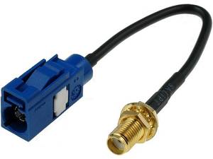 Autohifi-City GPS adapter Fakra aljzat SMA-B dugó 0,15m GPS antenna és Navi Box