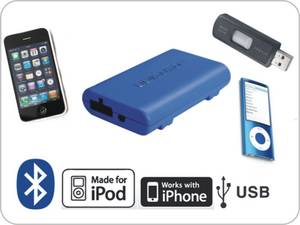 Dension Gateway Lite BT iPod és USB interface Bluetooth kihangosítóval és A2DP zene lejátszással BMW autókhoz (QuadLock) 0