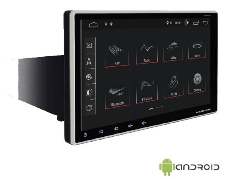 Macrom M-AN900 Android multimédia monitoros fejegység 0