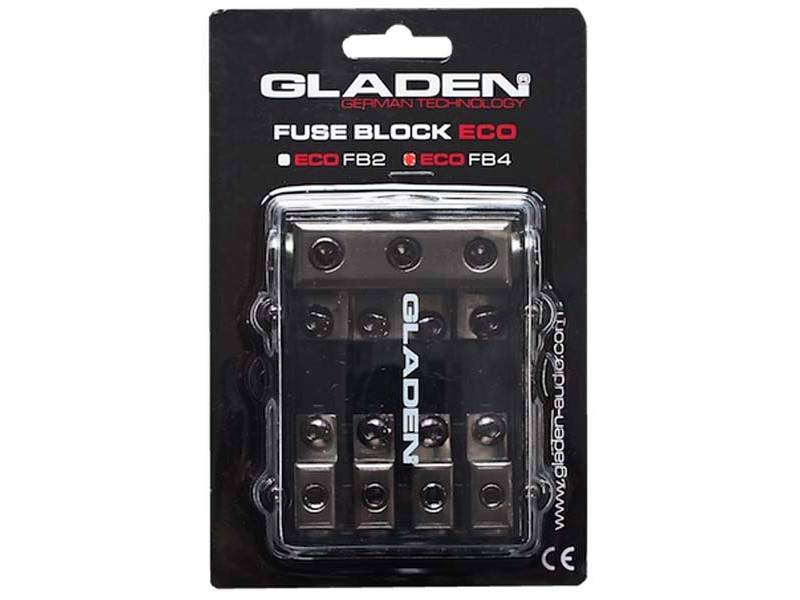 Gladen FB4 Mini ANL biztosíték tartó 4 biztosítékhoz autóhifi tápelosztó blokk 0