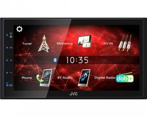 JVC KW-M27DBT - 2 DIN multimédia DAB+ rádióval és Android telefon USB tükrözéssel 2din Multimédiás készülék