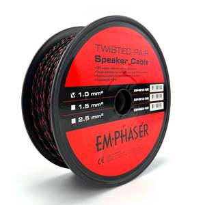 Emphaser ESP-RS15-100 - EMPHASER kábel 1,5 mm2 csavart fekete-piros autóhifi hangszóró kábel