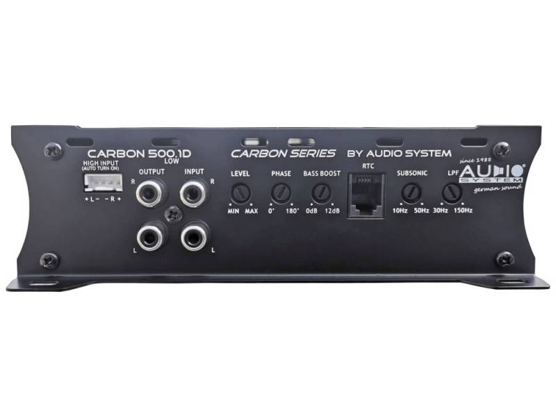 Audio System Carbon szériás 1 csatornás digitális mono autóhifi erősítő CARBON-500.1D Mono autóerősítő 0