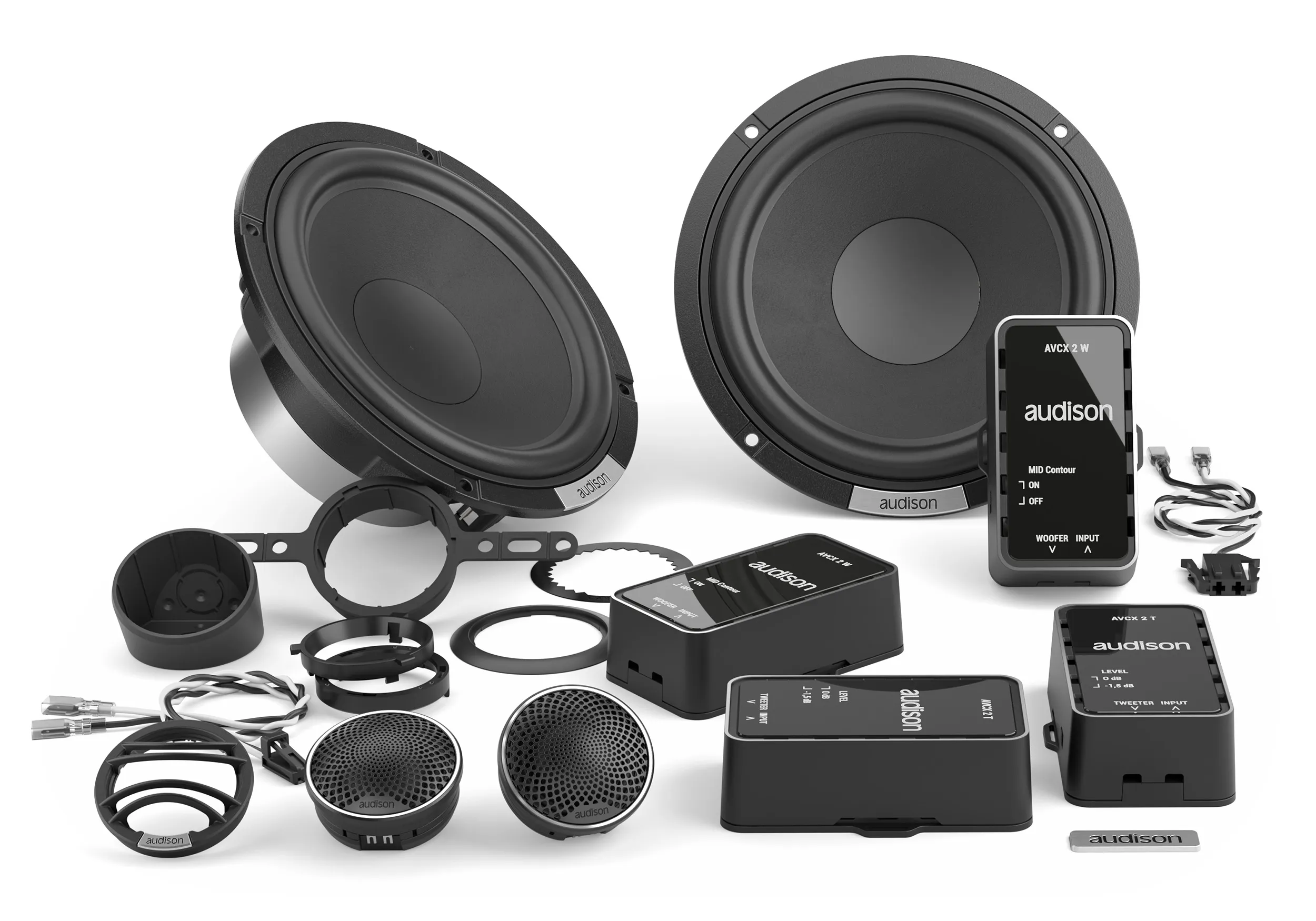 Audison AVK 6 S II VOCE II Hi-Res minősítésű audiophile hangszórószett csökkentett beépítési mélységgel 16 cm-es elsőszett 2