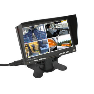  ABM univerz?lis 7'' TFT-LCD QUAD monitor (12/24V) audio bemenettel Tolatókamerák és tolató radarok